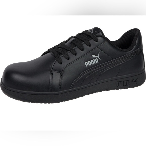 PUMA Safety Men's Iconic Black Low SD Work Shoes Composite Toe SlipResistant 7.5 - Picture 2 of 9
